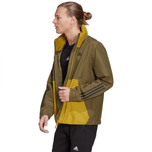 Adidas Stripes Rain.rdy Jacka Basic 3 Grönt M Man