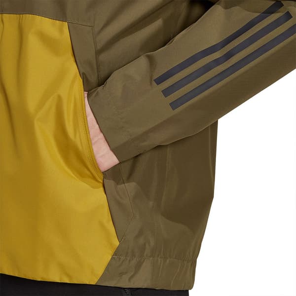 Adidas Stripes Rain.rdy Jacka Basic 3 Grönt M Man