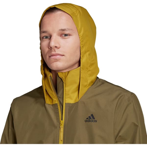 Adidas Stripes Rain.rdy Jacka Basic 3 Grönt M Man
