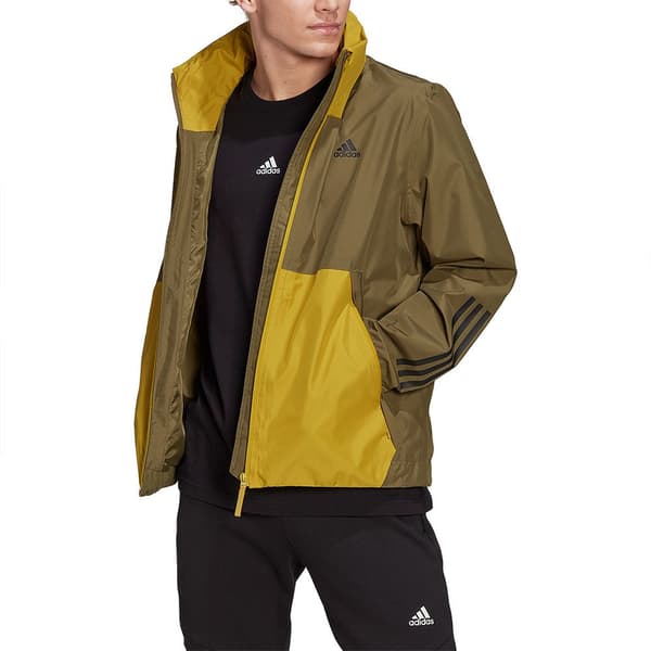 Adidas Stripes Rain.rdy Jacka Basic 3 Grönt M Man