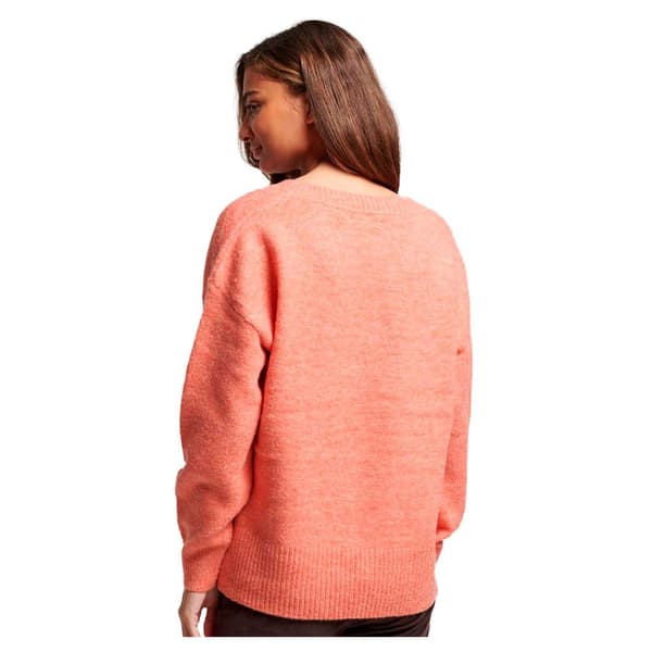 Superdry V-hals Sweater Oversized Orange M Kvinde