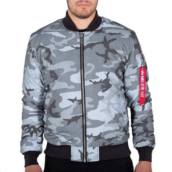 Alpha Industries Ma-1 Vf 59 Reflective Camo Jakke Grå S Mand