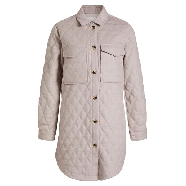 Object Lång Quiltad Jacka Vera Owen Beige 40 Kvinna