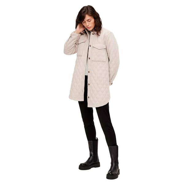 Object Lång Quiltad Jacka Vera Owen Beige 40 Kvinna