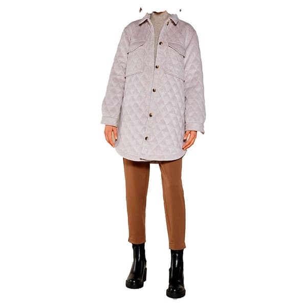 Object Lång Quiltad Jacka Vera Owen Beige 40 Kvinna