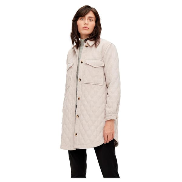 Object Lång Quiltad Jacka Vera Owen Beige 40 Kvinna