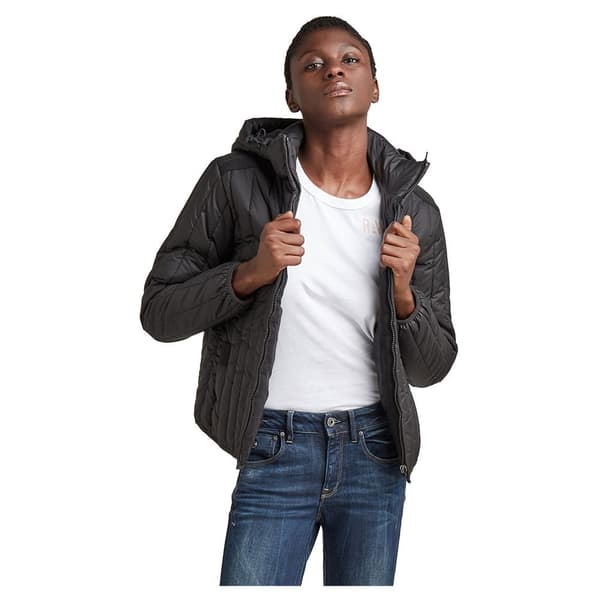 G-star Jacka Meefic Vertical Quilted Svart S Kvinna