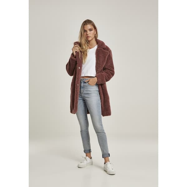Urban Classics Sherpa Parka Oversized Rosa M Kvinna