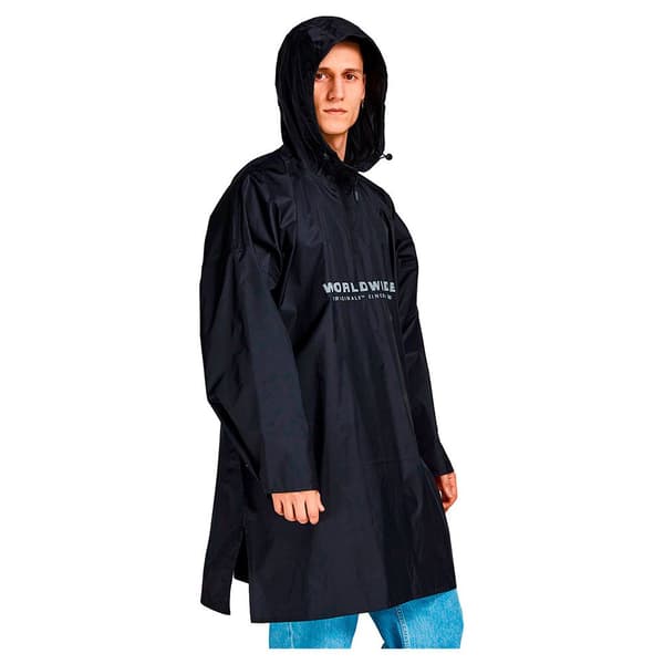 Jack & Jones Regnjakke Solar Poncho Sort L Mand
