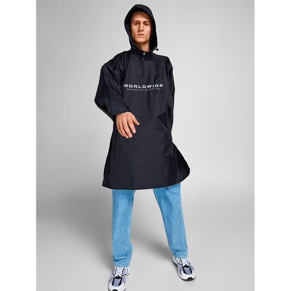 Jack & Jones Regnjakke Solar Poncho Sort L Mand