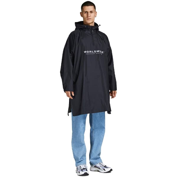 Jack & Jones Regnjakke Solar Poncho Sort L Mand