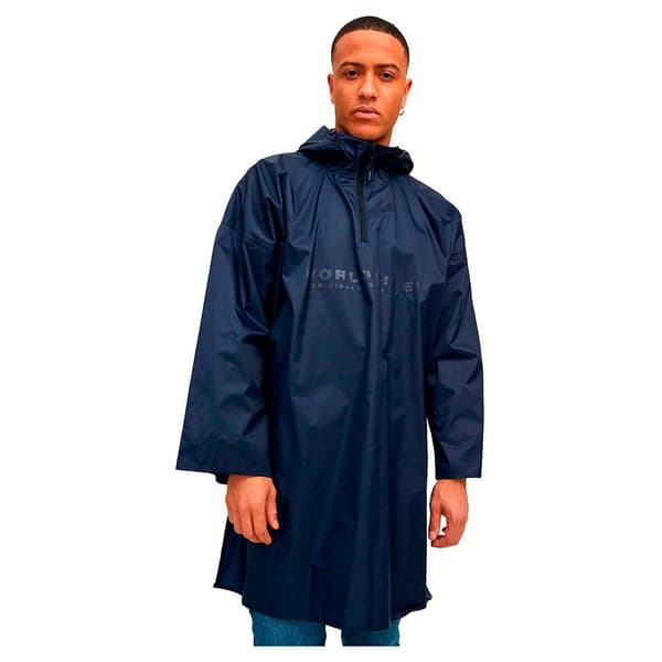 Jack & Jones Regnrock Solar Poncho Blå L Man