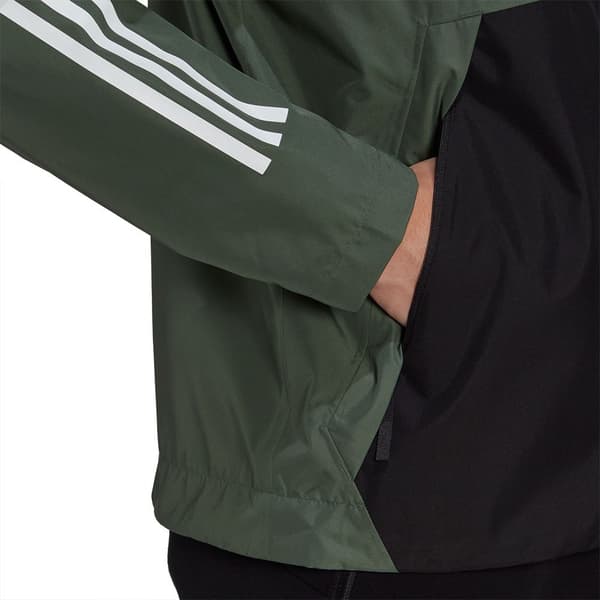 Adidas Stripes Rain.rdy-takki Basic 3 Vihreä S Mies