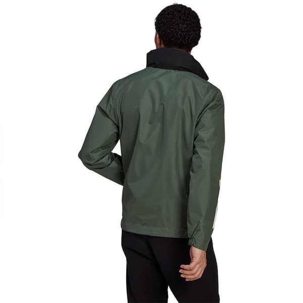 Adidas Stripes Rain.rdy-takki Basic 3 Vihreä S Mies