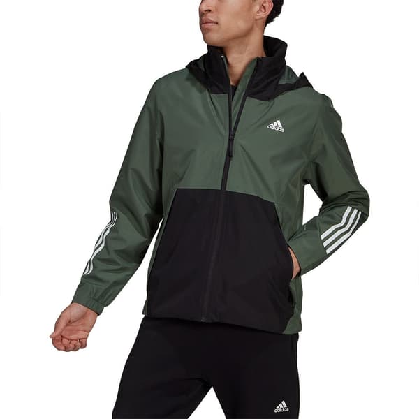 Adidas Stripes Rain.rdy-takki Basic 3 Vihreä S Mies