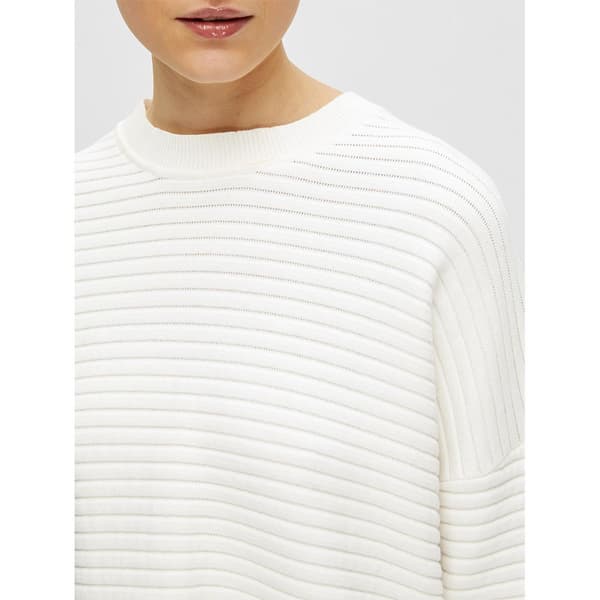 Selected O Neck Sweater Laurina Hvid S Kvinde
