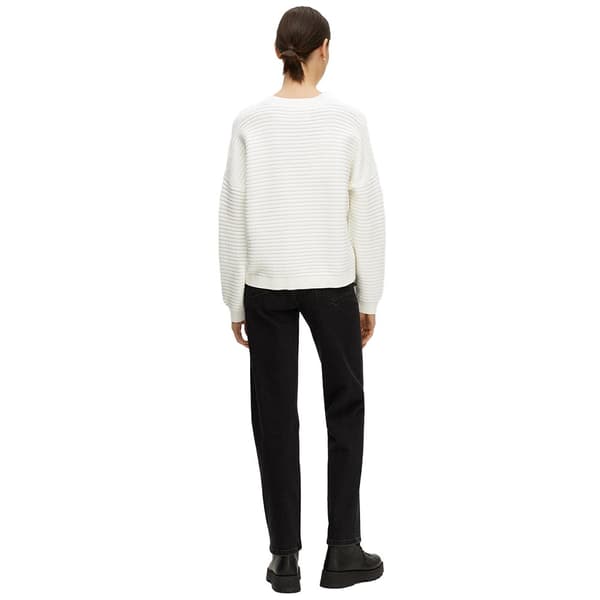 Selected O Neck Sweater Laurina Hvid S Kvinde