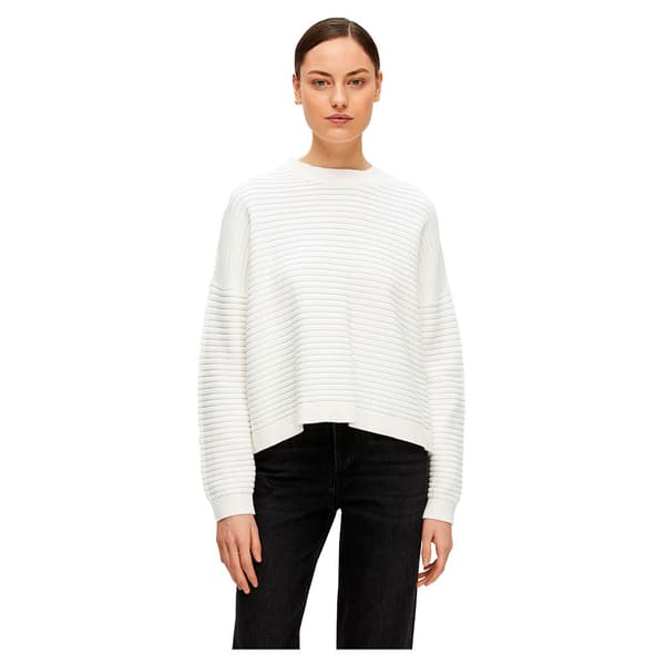 Selected O Neck Sweater Laurina Hvid S Kvinde
