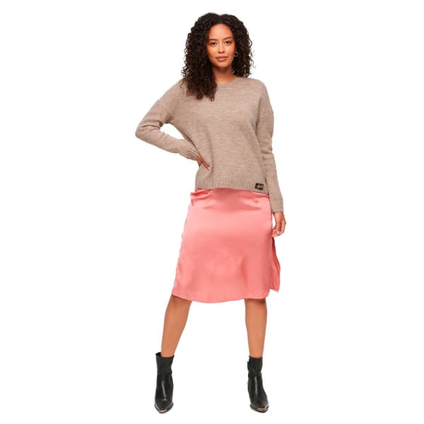 Superdry Tröja Med Rund Hals Essential Beige 2XS Kvinna