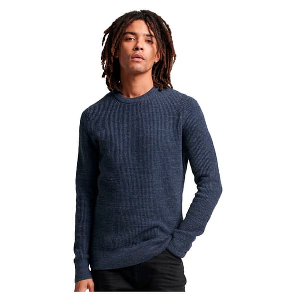 Superdry Besætning Hals Sweater Textured Blå 3XL Mand