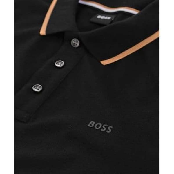 Boss Kortärmad Piké Parlay 190 10241531 01 Svart XS Man