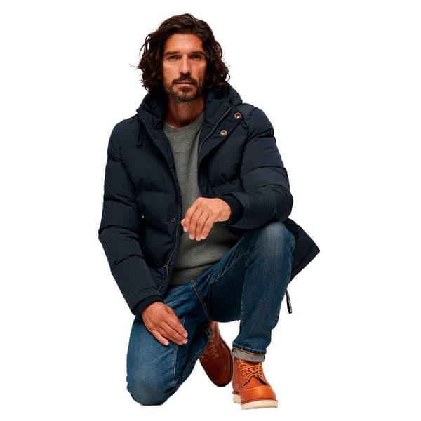 Superdry Pufferjacka Everest Short Blå XL Man