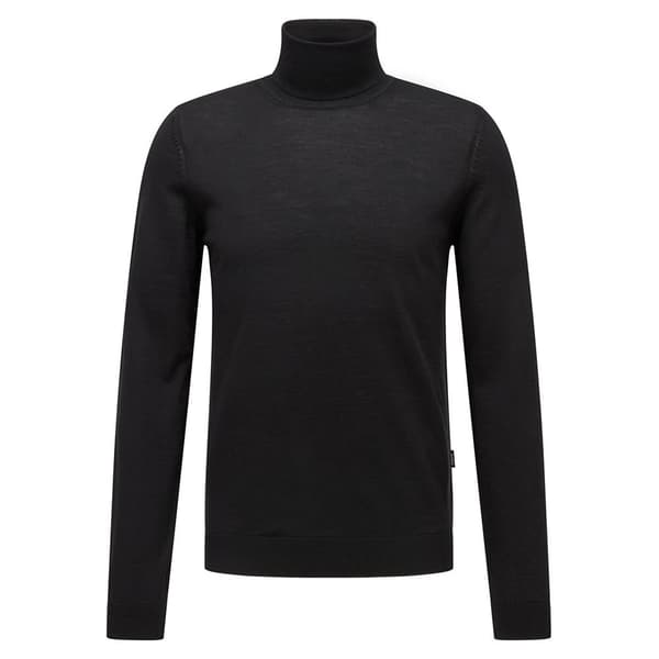 Boss Turtlehals Sweater Musso-p Sort S Mand