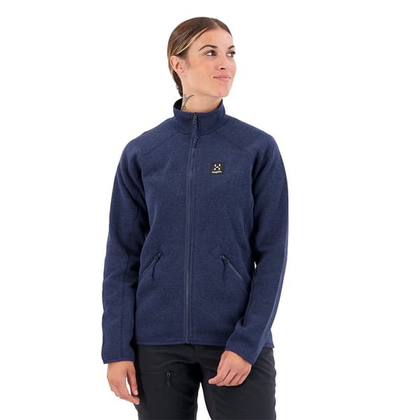 Haglofs Full Dragkedja Fleece Risberg Blå S Kvinna