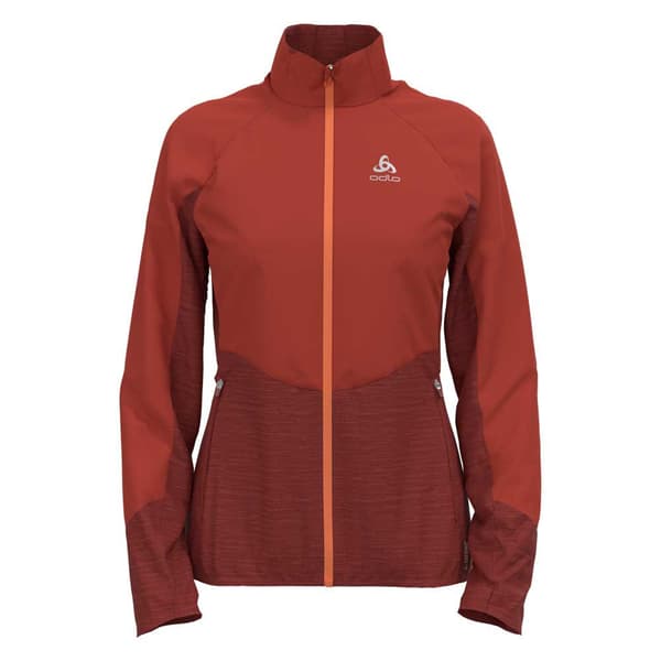 Odlo Jacka Run Easy Warm Hybrid Orange S Kvinna