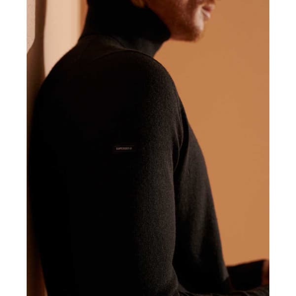 Superdry Tröja Merino Rollneck Svart XL Man