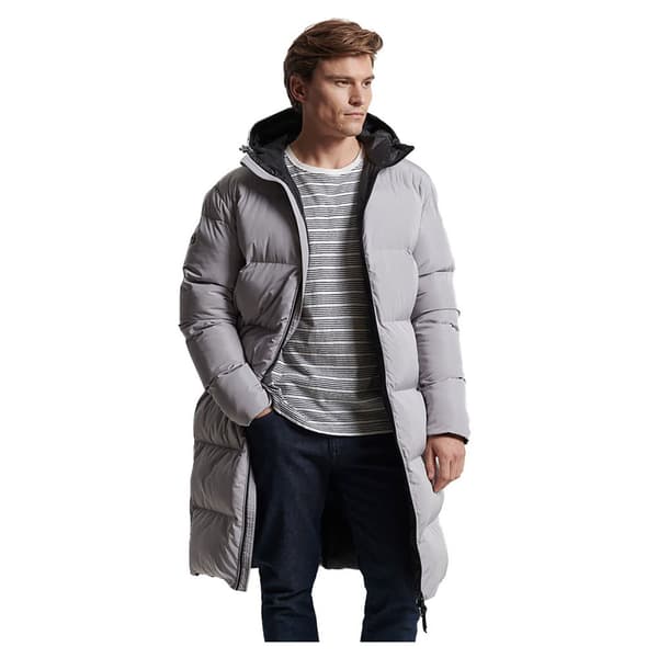 Superdry Jacka Studios Longline Duvet Grå L Man