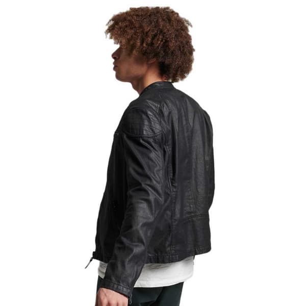 Superdry Jacka Vintage Coated Denim Racer Svart M Man