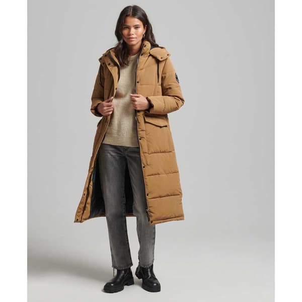 Superdry Jakke Vintage Everest Longline Brun M Kvinde