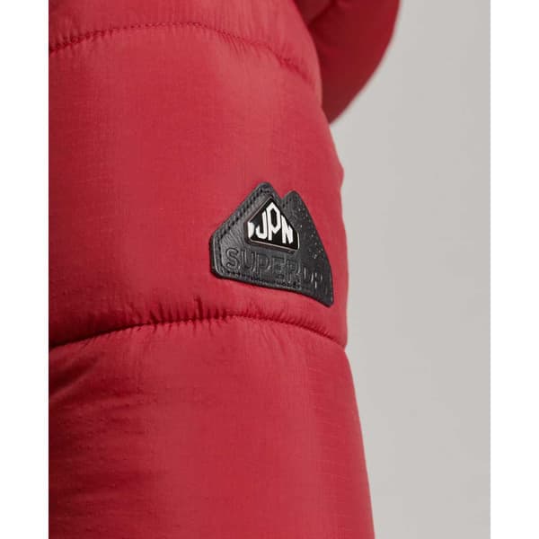 Superdry Jacka Vintage Hooded Mid Layer Long Röd M Kvinna