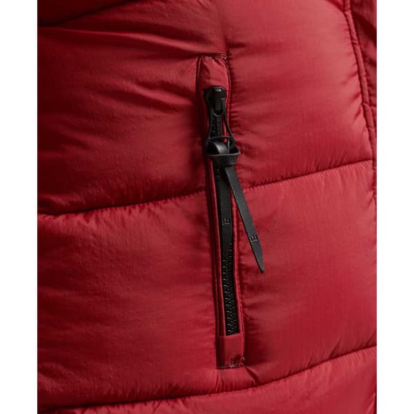 Superdry Jacka Vintage Hooded Mid Layer Long Röd M Kvinna