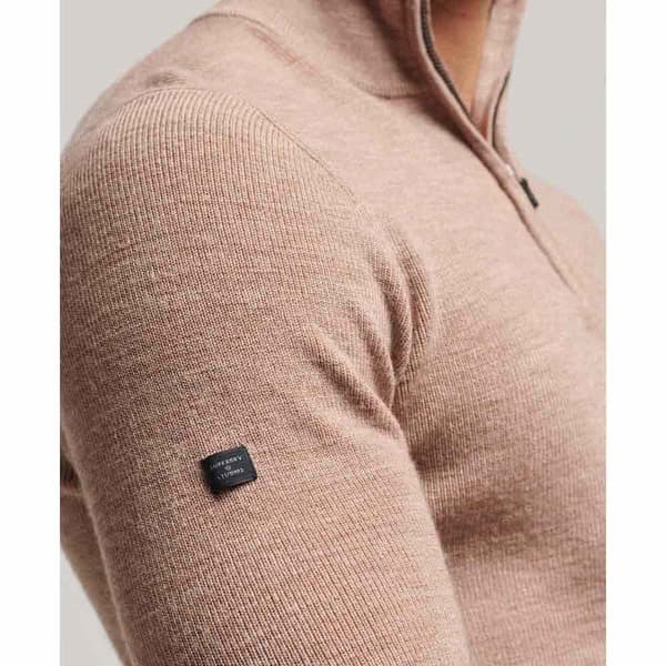 Superdry Studios Merino Henley Tröja Brun M Man