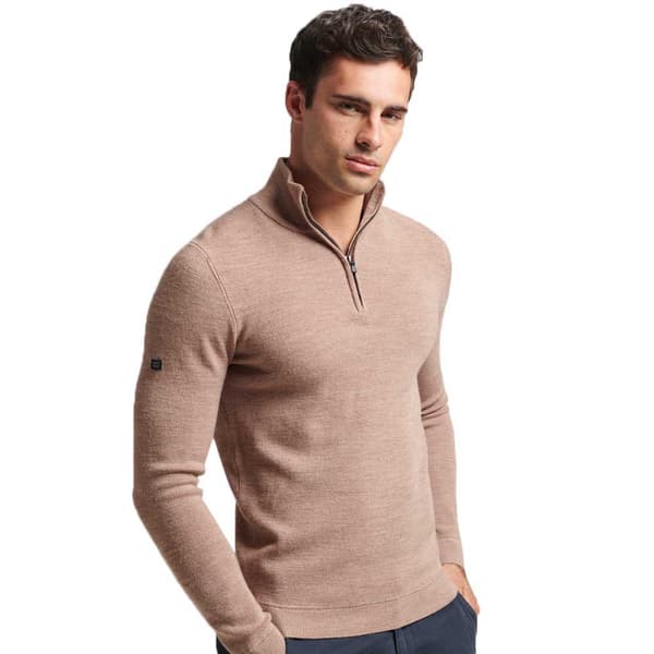 Superdry Studios Merino Henley Tröja Brun M Man