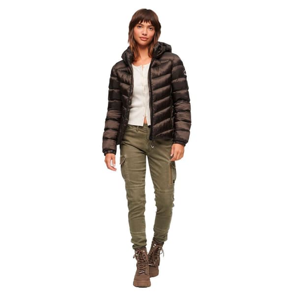 Superdry Vadderad Jacka Fuji Brun XS Kvinna