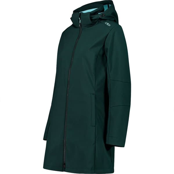Cmp Frakke Longline Softshell 3a08326 Grøn S Kvinde