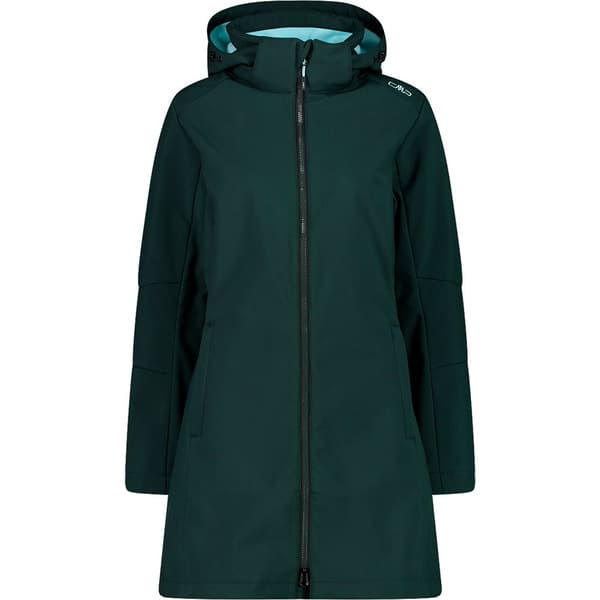 Cmp Frakke Longline Softshell 3a08326 Grøn S Kvinde