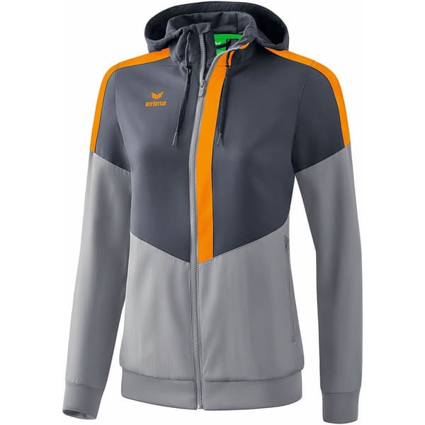 Erima Hættejakke Tracktop Squad Grå 34 Kvinde