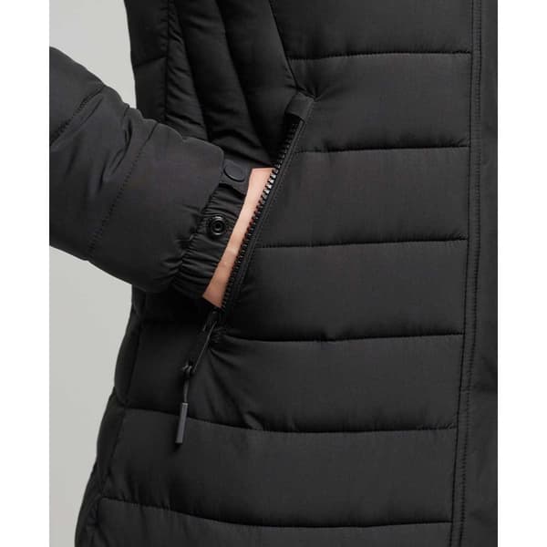 Superdry Takki Super Long Line Fuji Musta XS Nainen