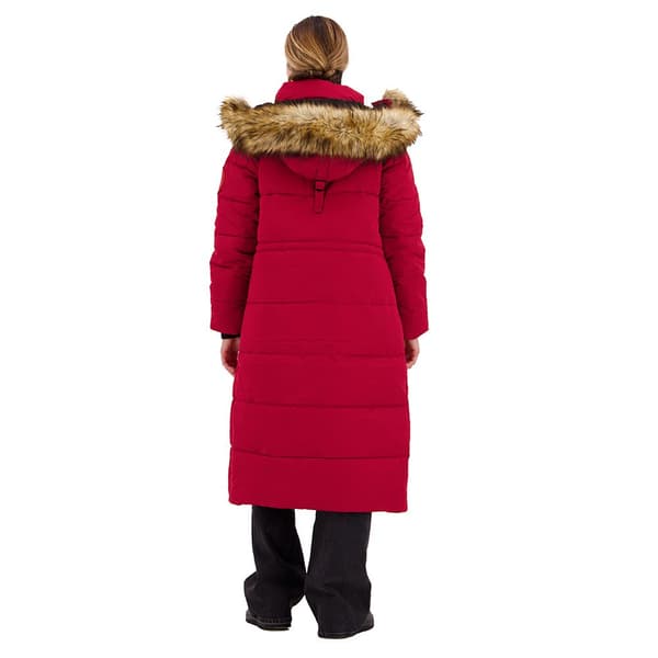 Superdry Faux Fur Everest Jacka Longline Röd XS Kvinna