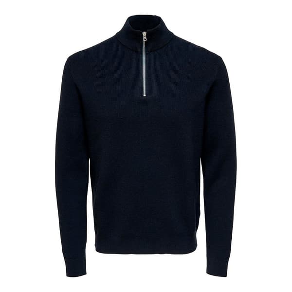 Only & Sons Sweater Med Halv Lynlås Phil Regular 12 Sort XL Mand