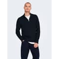Miniatyrbillede 1 af 7: Only & Sons Sweater Med Halv Lynlås Phil Regular 12 Sort XL Mand