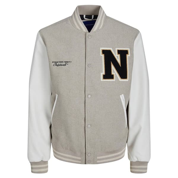 Jack & Jones Bomberjacka College Wool Blend Grå L Man