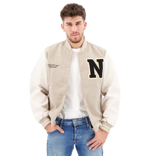 Jack & Jones Bomberjacka College Wool Blend Grå L Man