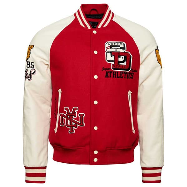 Superdry Bomberjacka College Varsity Patched Röd XL Man