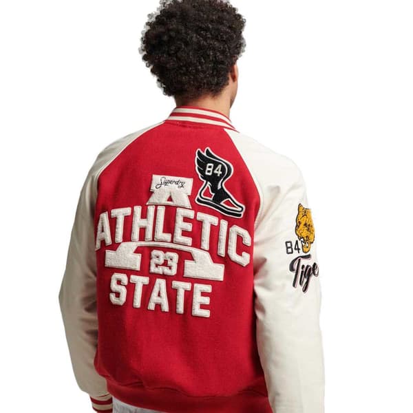 Superdry Bomberjacka College Varsity Patched Röd XL Man