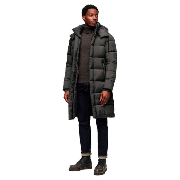 Superdry Pufferjacka Rips Longline Brun L Man